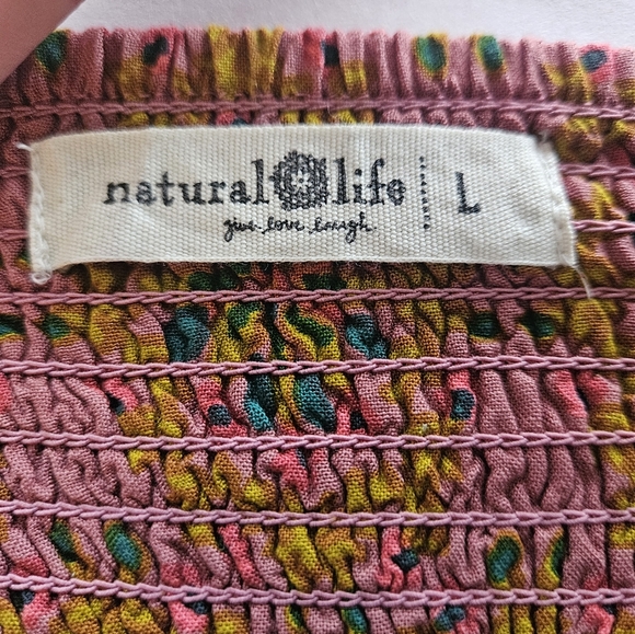 NWT Natural Life Bohemian Rainbow Floral Smocked Back Floral Tricia Maxi Dress - Picture 10 of 12